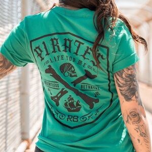Green Pirate Graphic T-Shirt